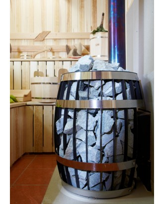 Poêle de sauna TMF Sayany Inox, anthracite, porte en fer, CE (29900) Poêles Sauna TMF