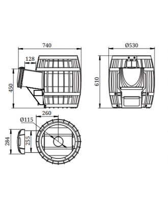 Poêle Sauna TMF Sayany Mini Inox (29100) Poêles Sauna TMF