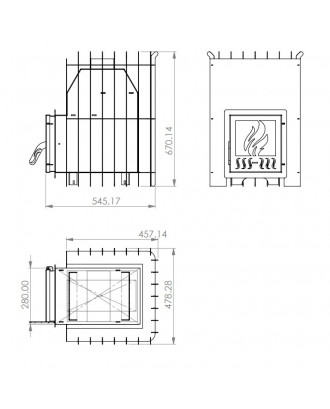 POÊLE DE SAUNA TEPLODAR ETNA 12 AVEC FOYER COURT ET PORTE VITRÉE POÊLES DE SAUNA À BOIS