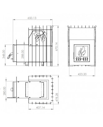 POÊLE DE SAUNA TEPLODAR ETNA 12 PRO 4MM AVEC PORTES EN VERRE POÊLES DE SAUNA À BOIS