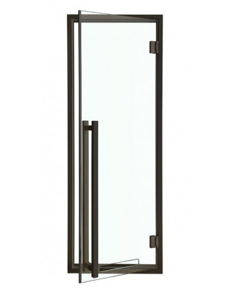 Porte de sauna publicitaire moderne, Aspen, transparente 90x210cm PORTES DE SAUNA