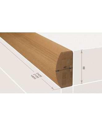 BANC THERMO ASPEN FACE AVANT SHA 42x88mm 2100-2400mm BOIS DE SAUNA