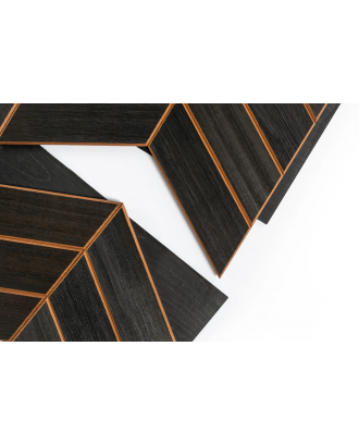 Panneaux décoratifs en bois Bermuda Thremo Noir, Abachi BOIS DE SAUNA