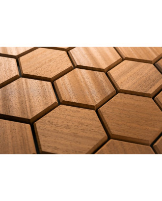 Panneaux décoratifs en bois Hexa S Thermo, Abachi BOIS DE SAUNA