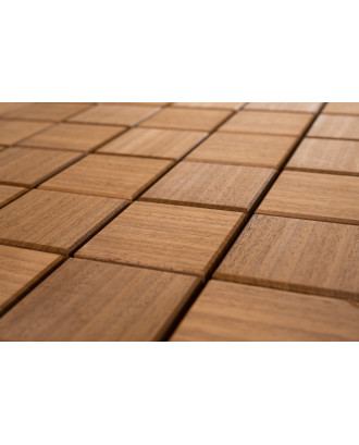 Panneaux décoratifs carrés en bois thermo, Abachi BOIS DE SAUNA