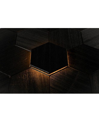 Élément décoratif Hexa Noir, Abachi, LED ECLAIRAGE SAUNA ET HAMMAM Élément décoratif Hexa Noir, Abachi, LED ECLAIRAGE SAUNA ET HAMMAM
