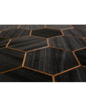 Panneaux décoratifs en bois Hexa XL Thermo Noir, Abachi BOIS DE SAUNA Panneaux décoratifs en bois Hexa XL Thermo Noir, Abachi BOIS DE SAUNA