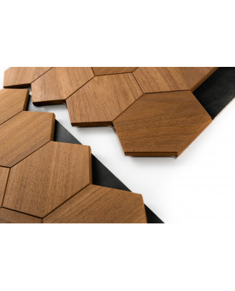 Panneaux décoratifs en bois Hexa XL Thermo, Abachi BOIS DE SAUNA Panneaux décoratifs en bois Hexa XL Thermo, Abachi BOIS DE SAUNA