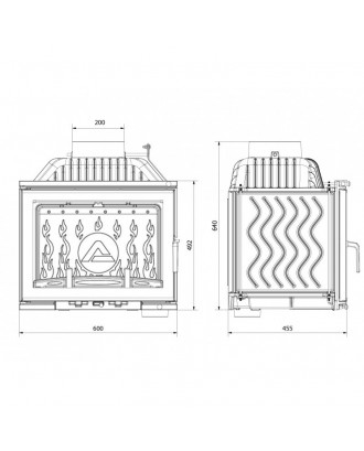 Insert de cheminée KAWMET W17 12,3kw ECO CHEMINÉES