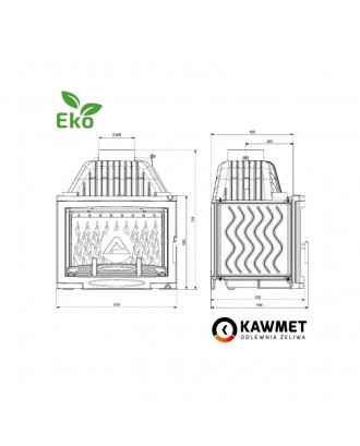 Insert de cheminée KAWMET W17 16kW Panorama CHEMINÉES