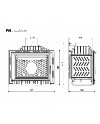 Insert de cheminée KAWMET W6 13,7kW CHEMINÉES