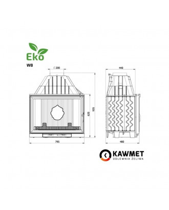 Insert de cheminée KAWMET W16 13,5 kW CHEMINÉES