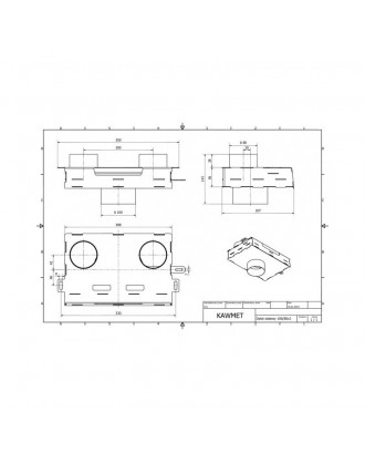 Adaptateur en acier pour alimentation en air extérieur des cheminées W16 - W17 ECO CHEMINÉES